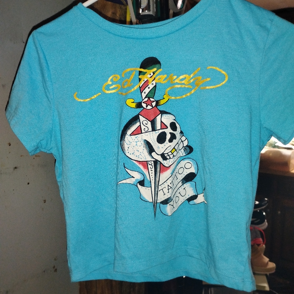 Ed Hardy Blue  T-Shirt